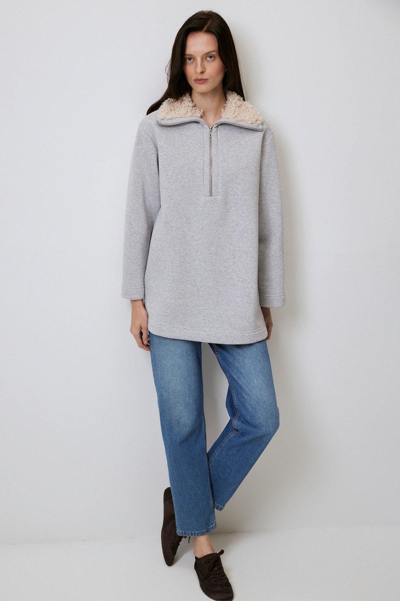 YAKASI KÜRKLÜ SWEATSHIRT