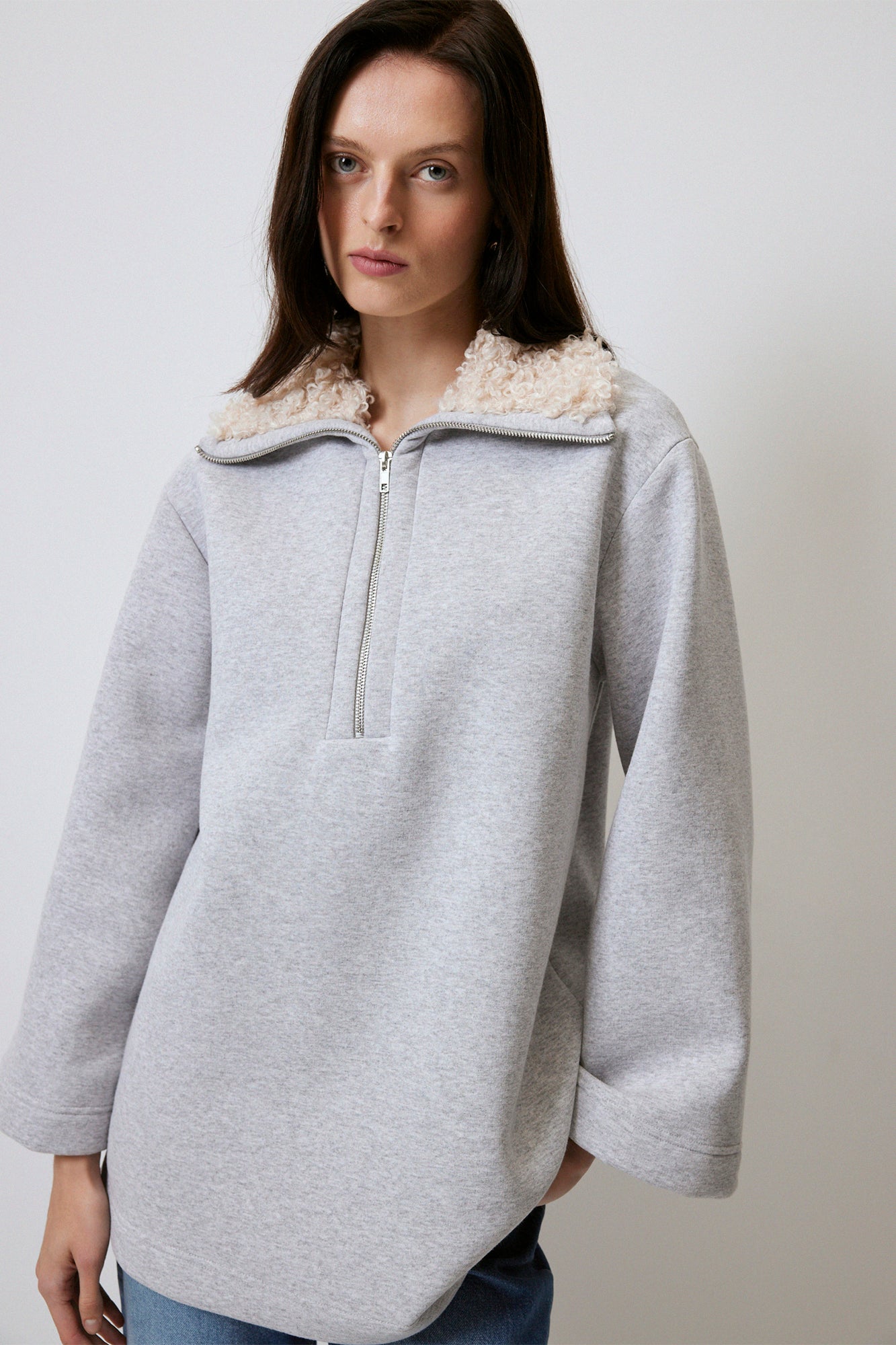 YAKASI KÜRKLÜ SWEATSHIRT