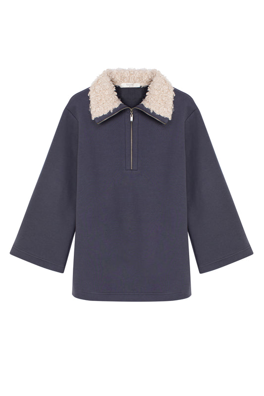 YAKASI KÜRKLÜ SWEATSHIRT