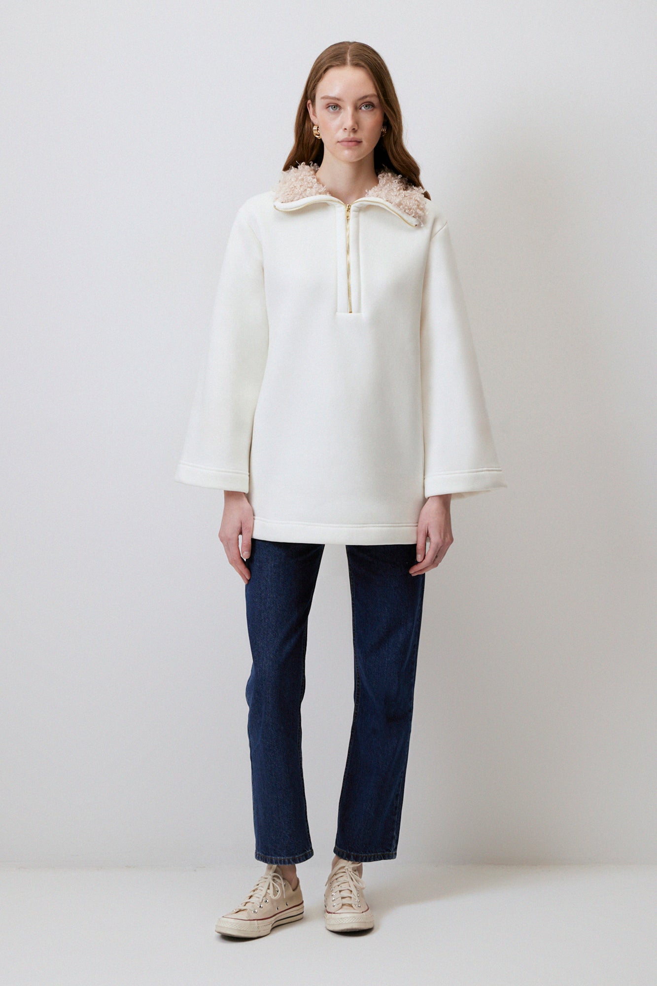 YAKASI KÜRKLÜ SWEATSHIRT