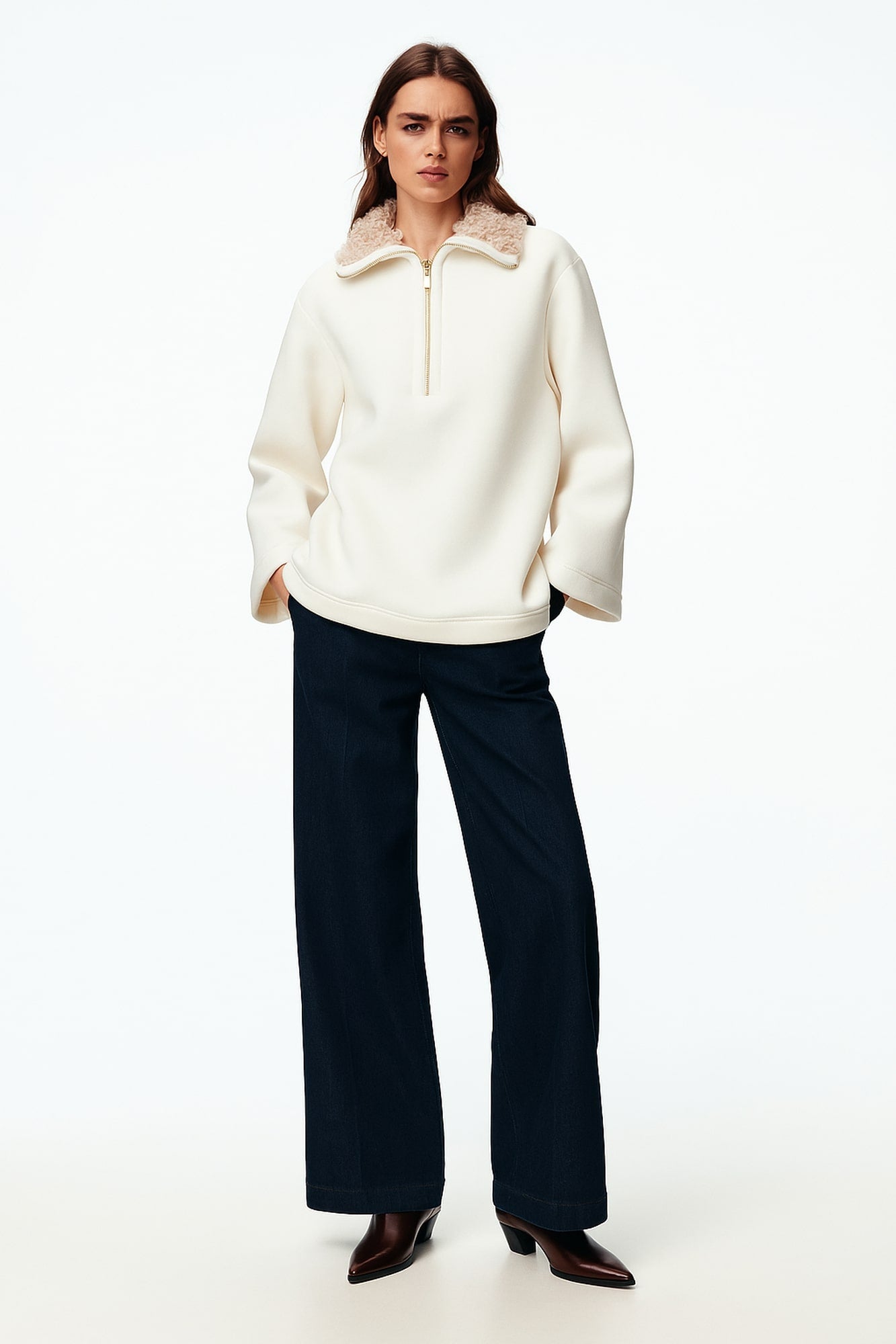 YAKASI KÜRKLÜ SWEATSHIRT