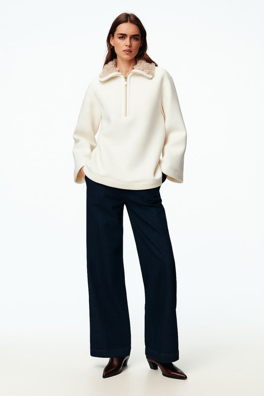 YAKASI KÜRKLÜ SWEATSHIRT