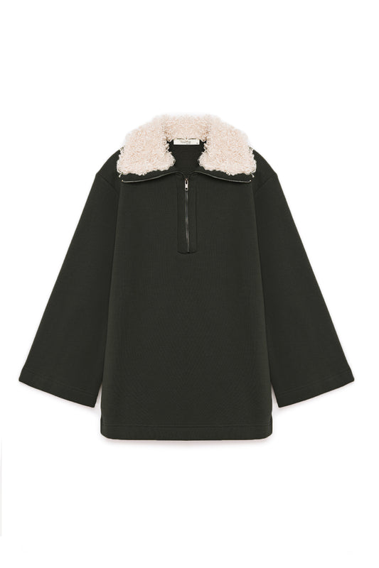 YAKASI KÜRKLÜ SWEATSHIRT