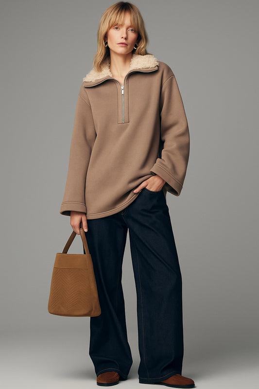 YAKASI KÜRKLÜ SWEATSHIRT