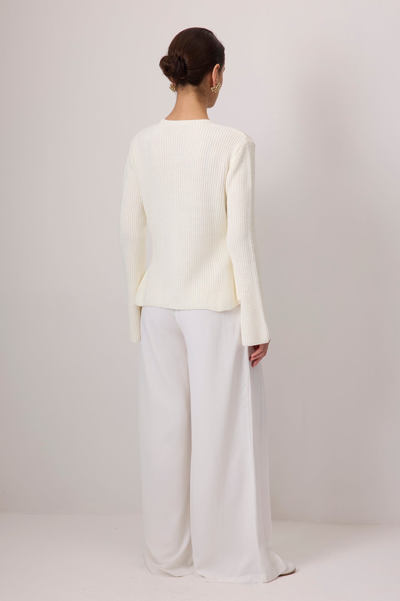 PİLELİ WIDE LEG KREP PANTOLON