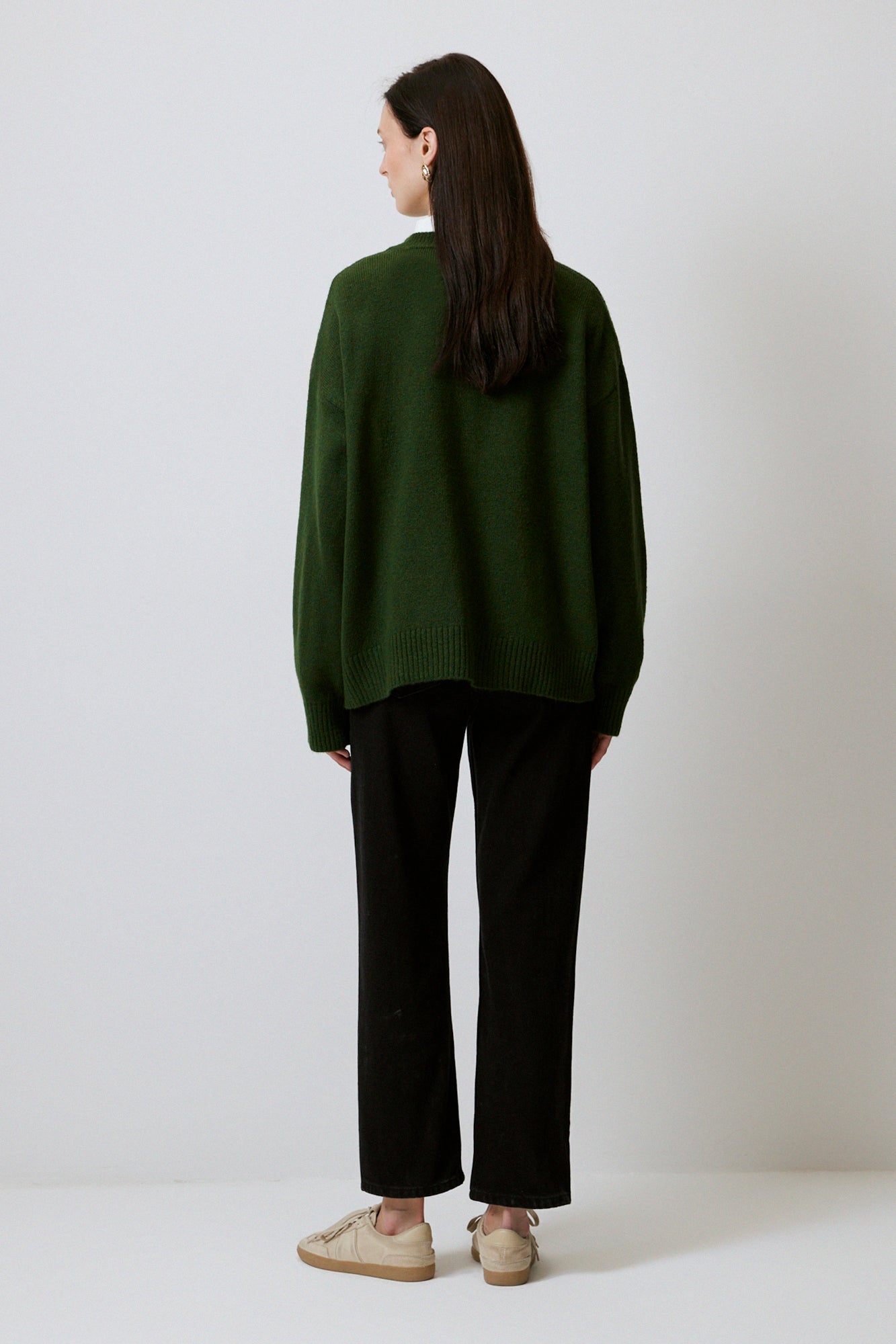 DÜZ RENK OVERSIZE KAZAK