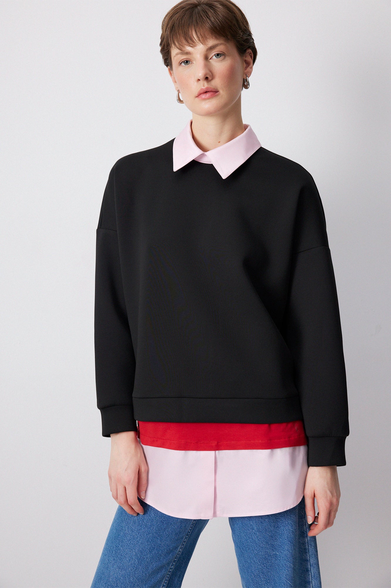 GÖMLEK YAKA SCUBA SWEATSHIRT
