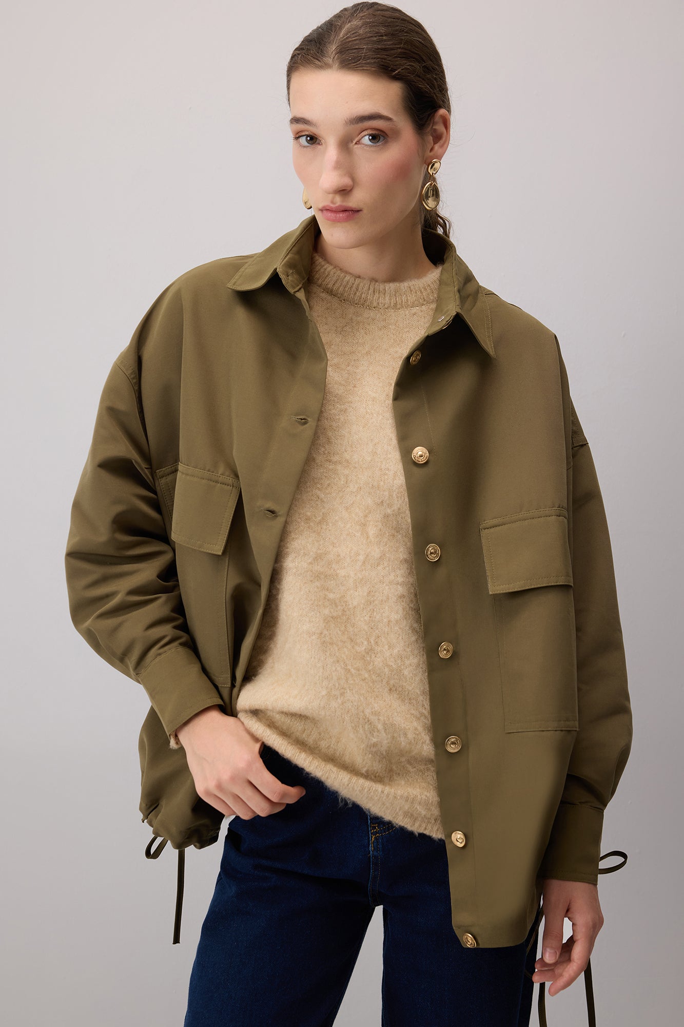BÜZGÜLÜ OVERSIZE CEKET