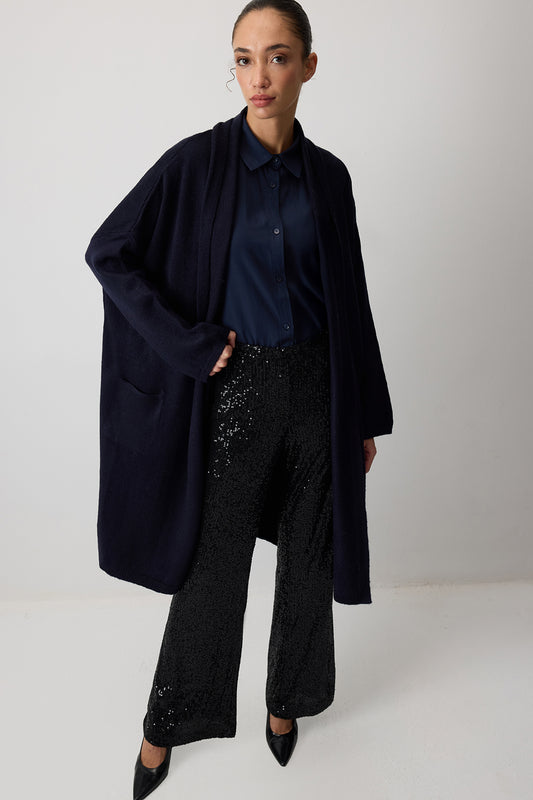CEPLİ OVERSIZE TRİKO HIRKA