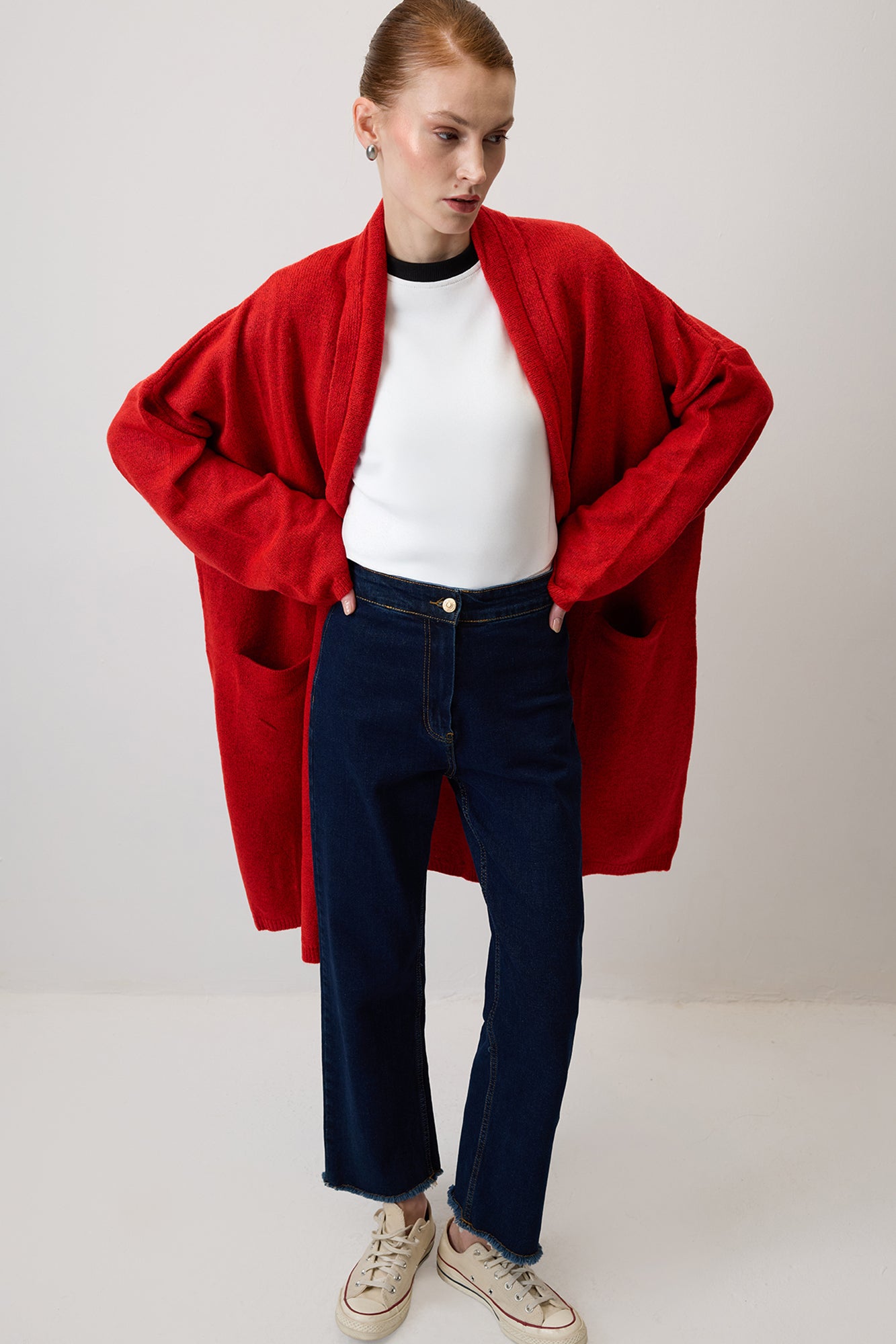 CEPLİ OVERSIZE TRİKO HIRKA