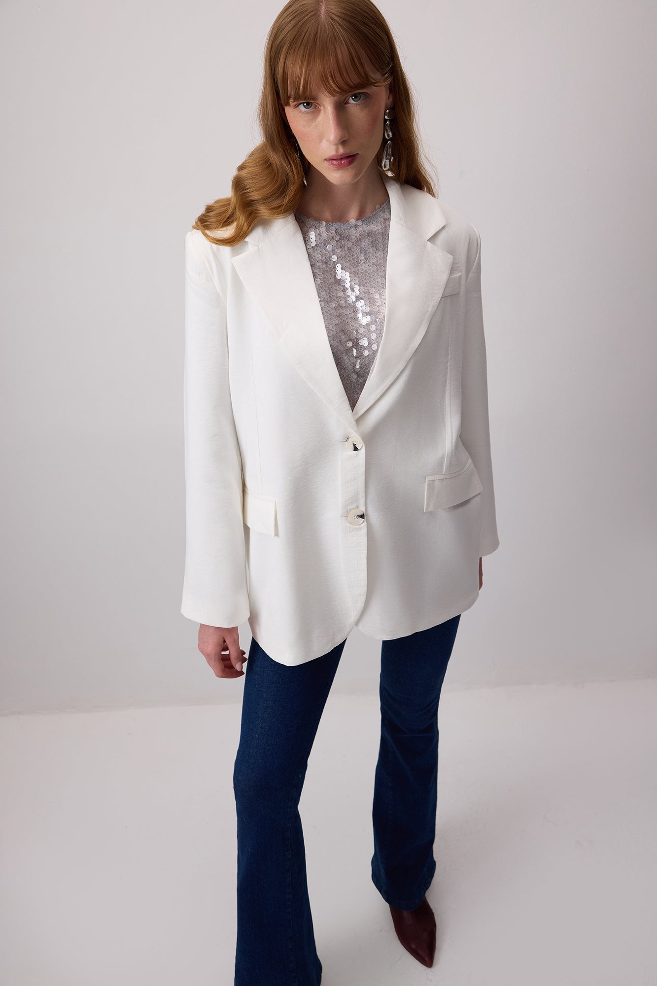 ÇİFT YIRTMAÇLI BLAZER CEKET