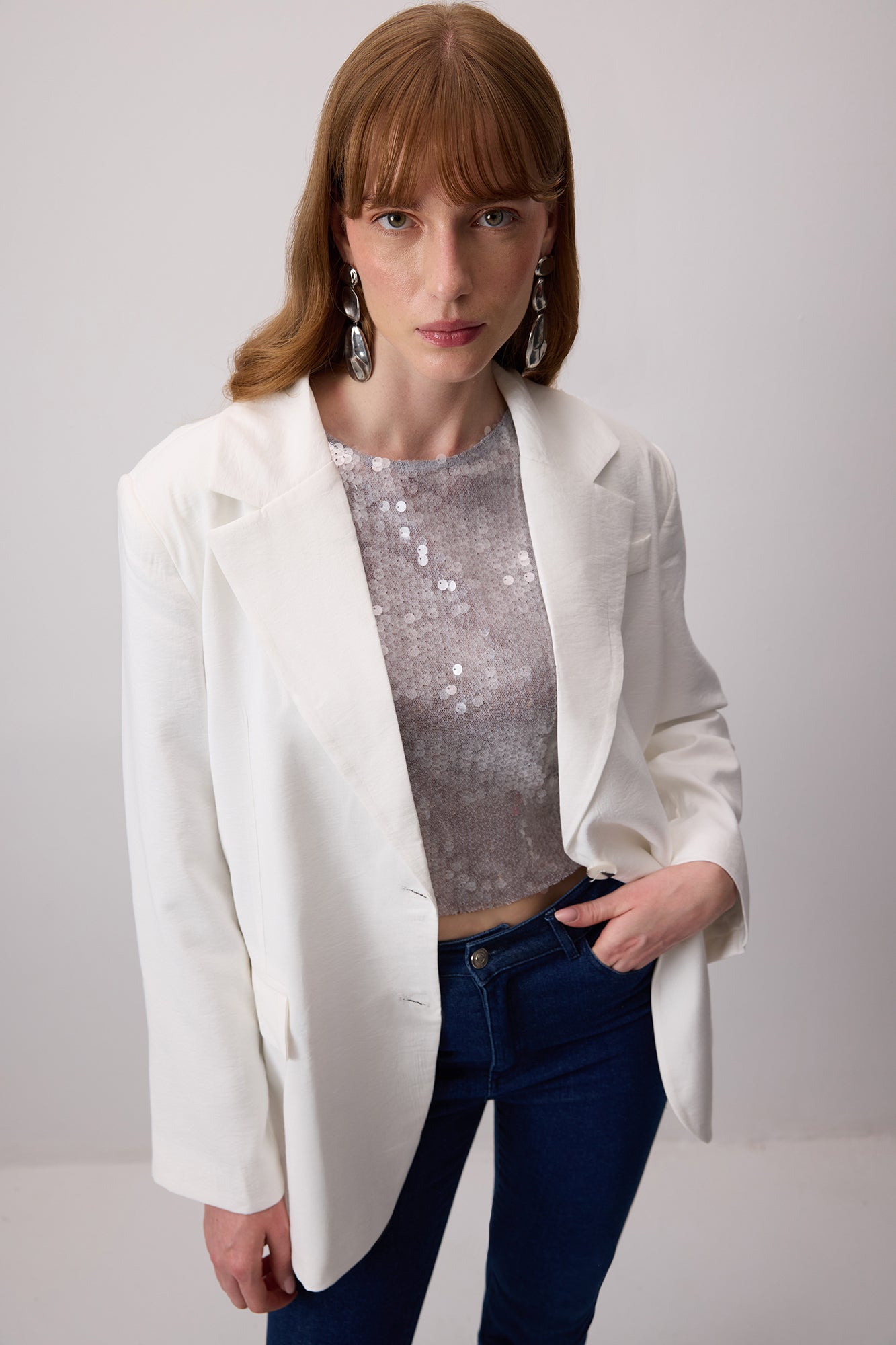ÇİFT YIRTMAÇLI BLAZER CEKET