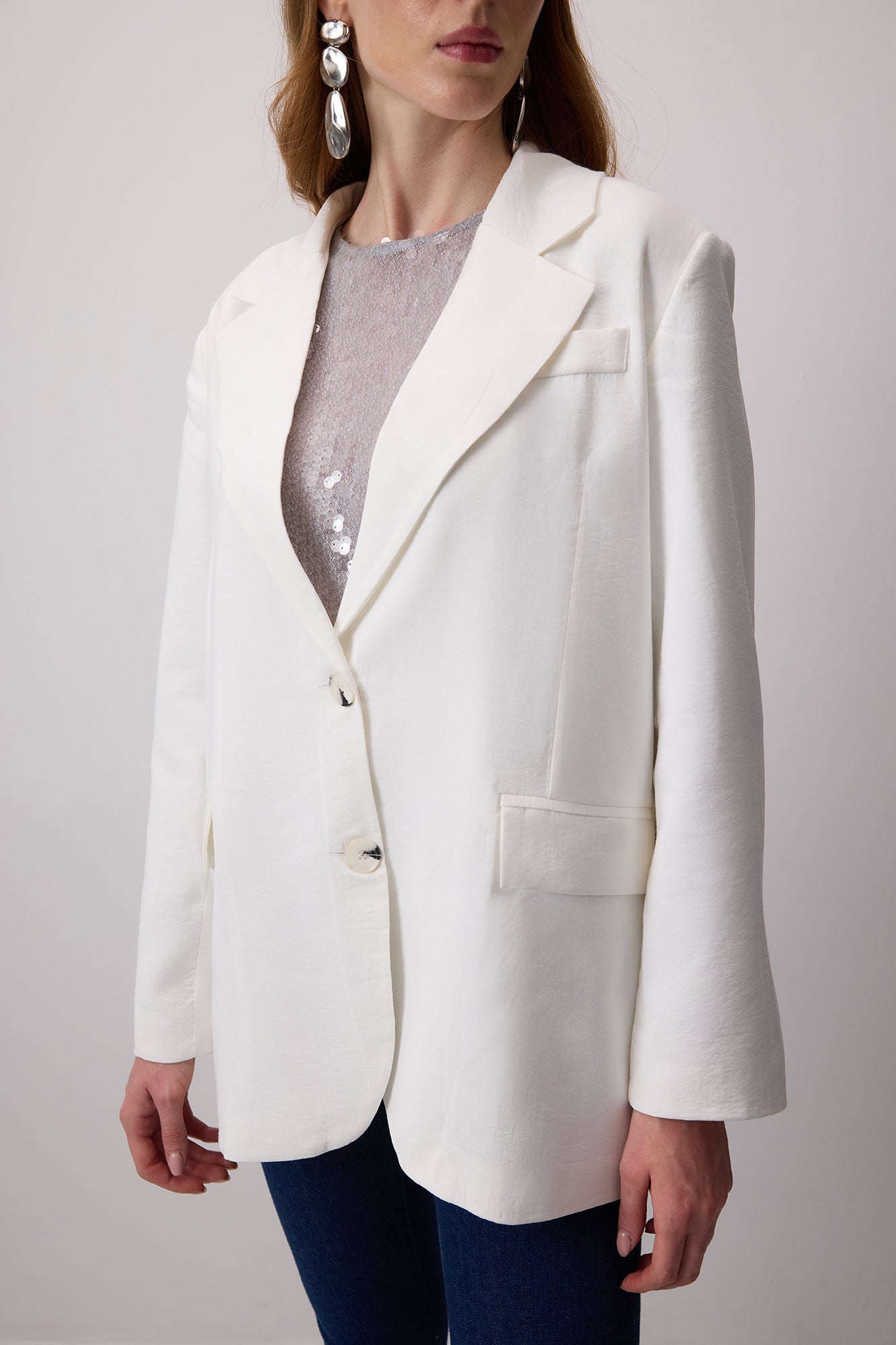 ÇİFT YIRTMAÇLI BLAZER CEKET