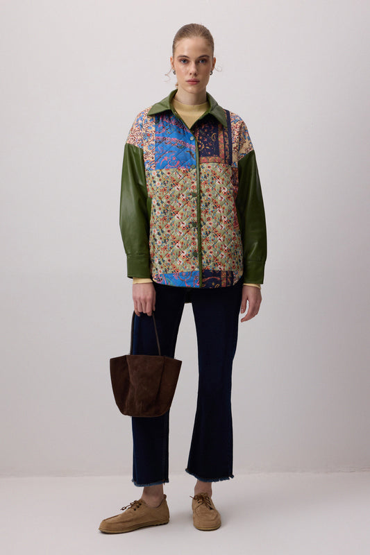 PATCHWORK DESENLİ CEKET