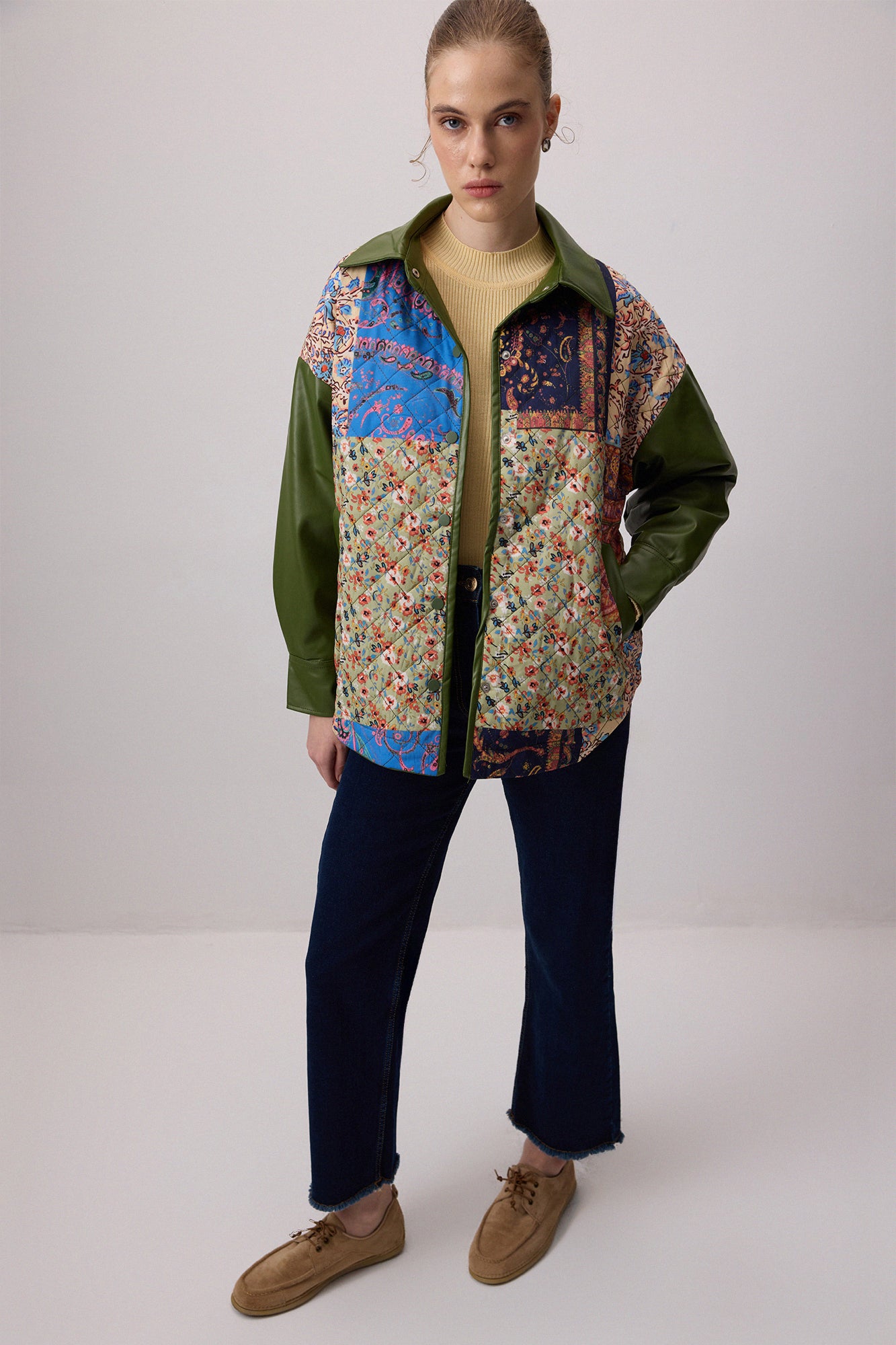 PATCHWORK DESENLİ CEKET