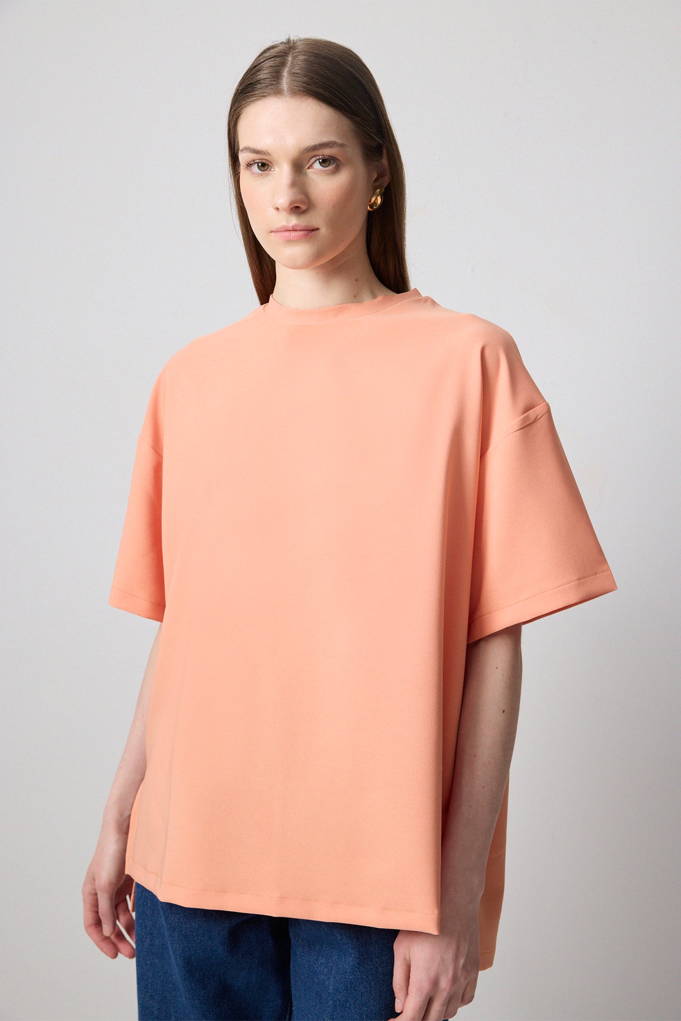 KISA KOLLU KREP T-SHIRT