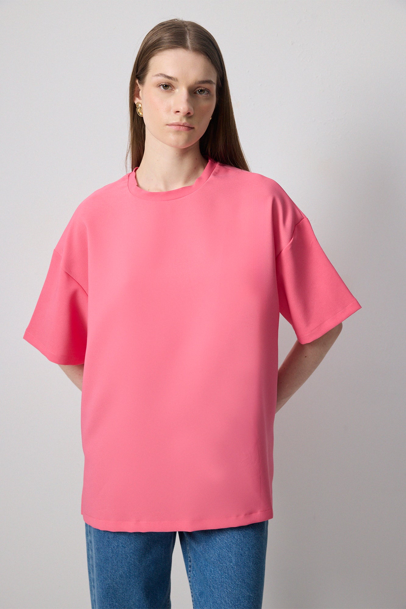 KISA KOLLU KREP T-SHIRT