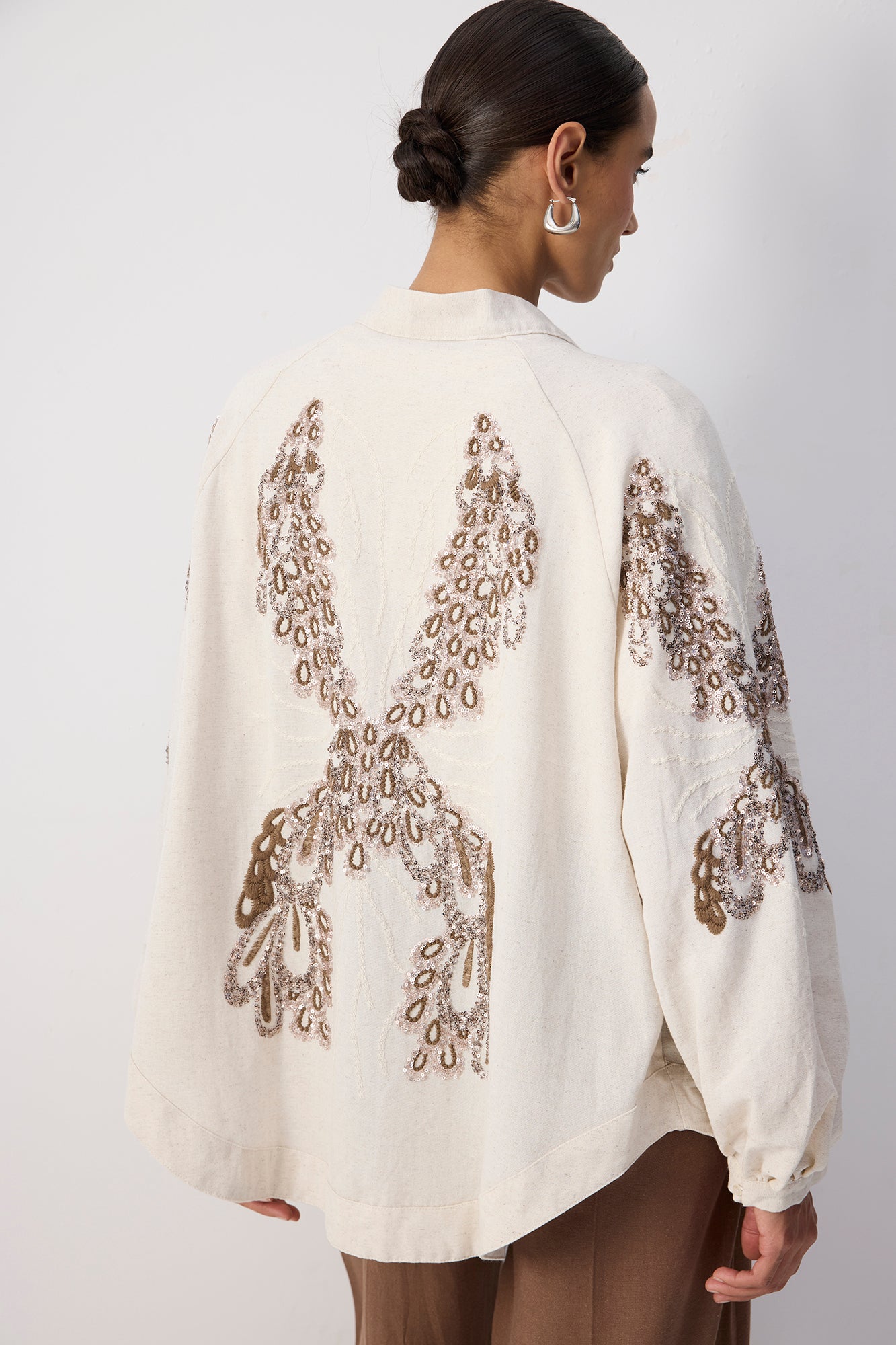 PUL İŞLEMELİ OVERSIZE KİMONO