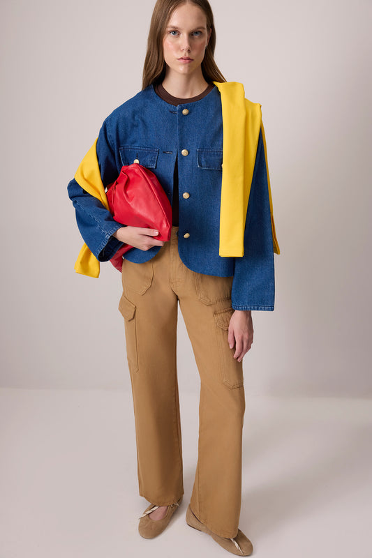 %100  PAMUK GABARDIN KARGO PANTOLON