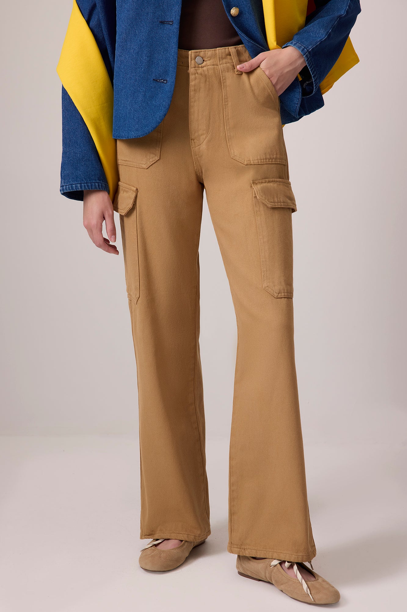 %100  PAMUK GABARDIN KARGO PANTOLON
