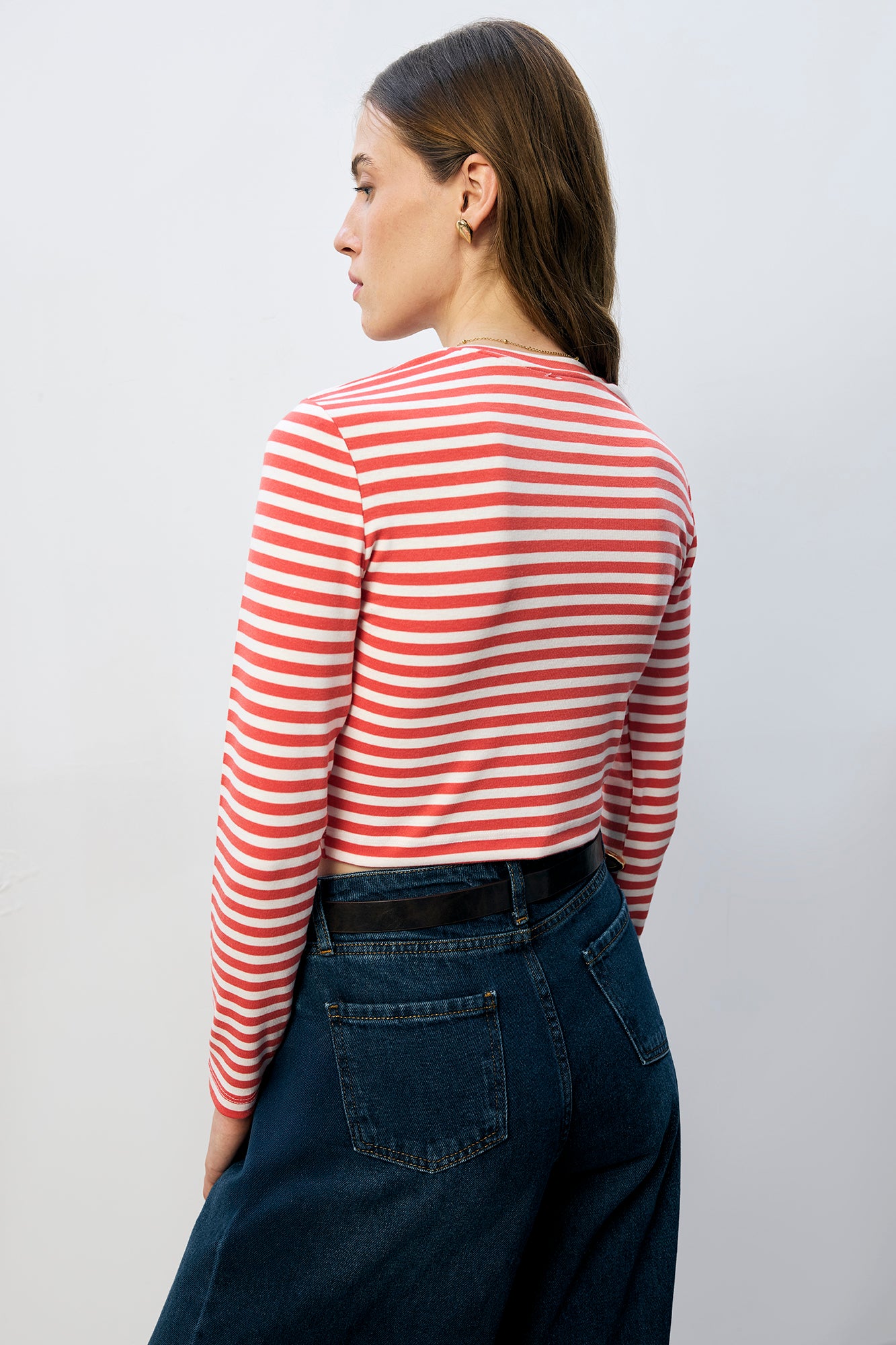 %100  PAMUK ÇİZGİLİ BASIC ÖRME TSHIRT