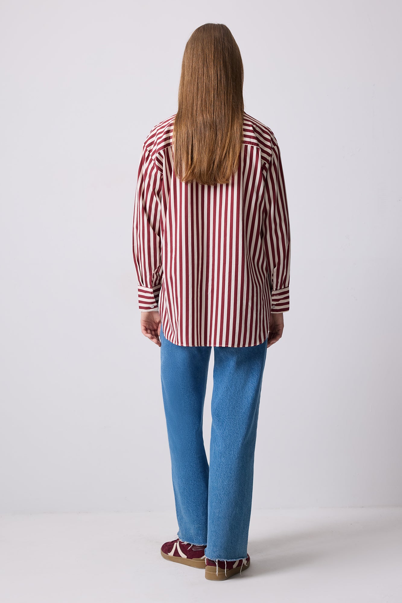 KALIN ÇİZGİLİ OVERSIZE GÖMLEK