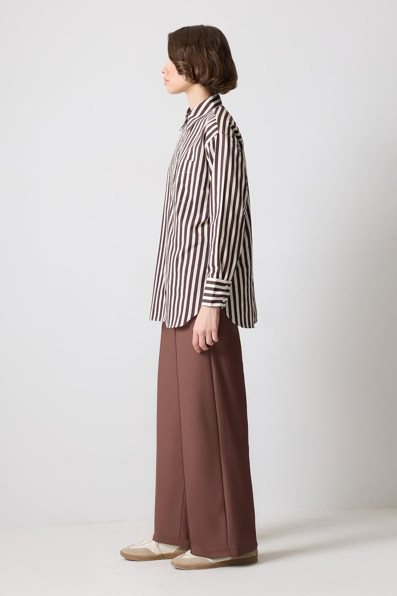 KALIN ÇİZGİLİ OVERSIZE GÖMLEK