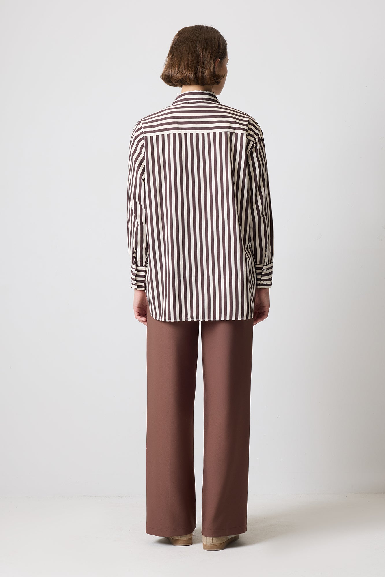 KALIN ÇİZGİLİ OVERSIZE GÖMLEK