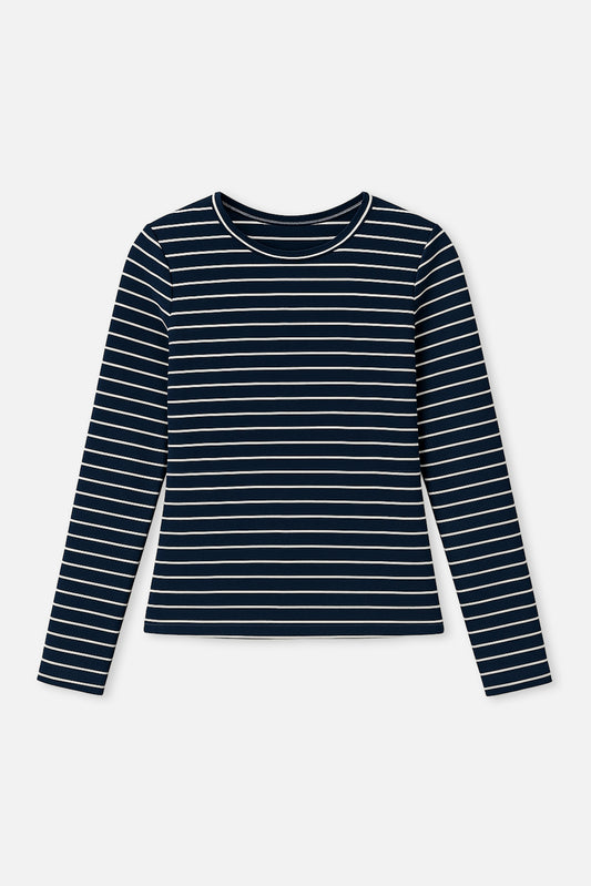%100 PAMUK ÇİZGİLİ T-SHIRT