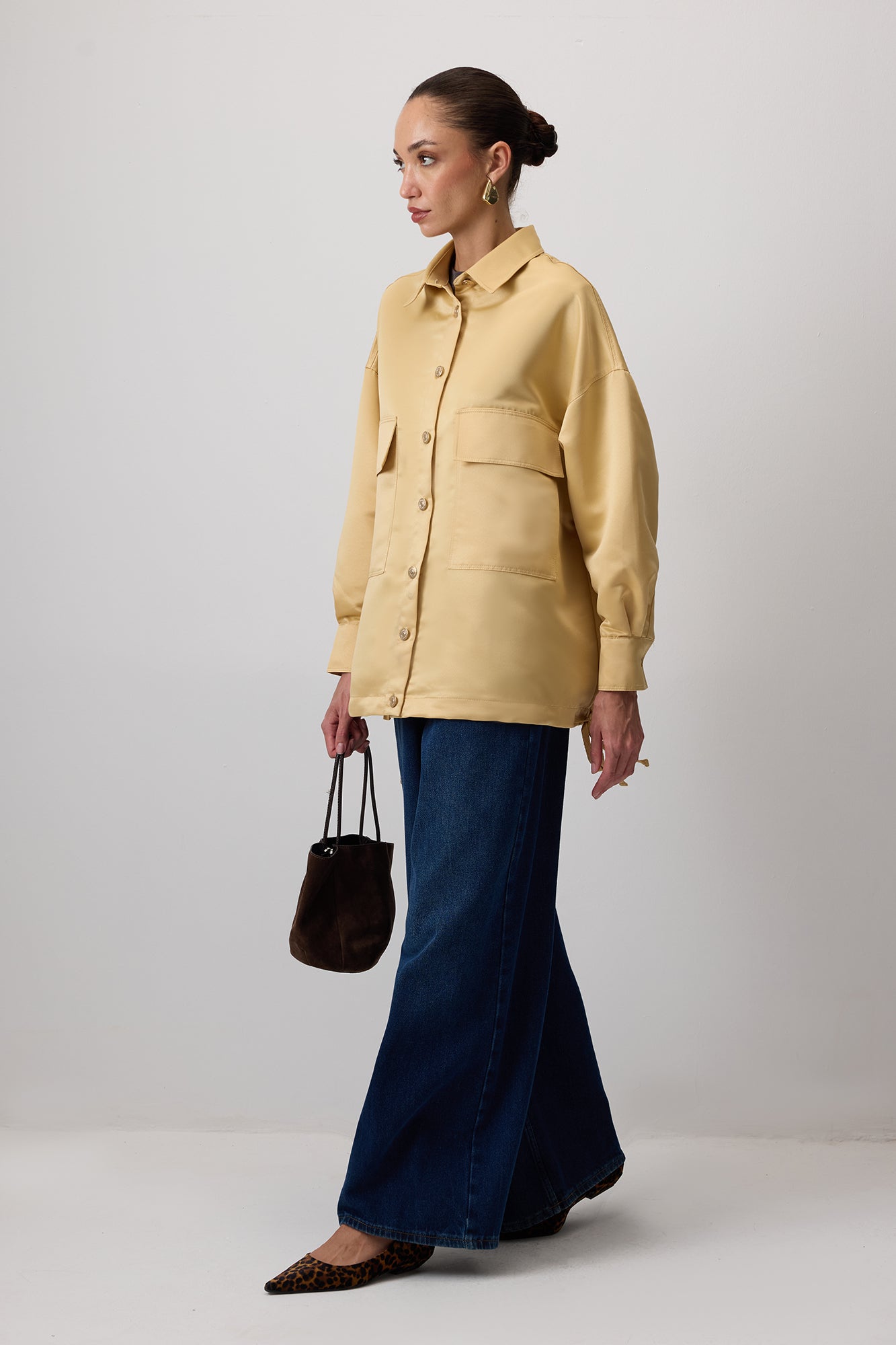 BÜZGÜLÜ SATEN OVERSIZE CEKET