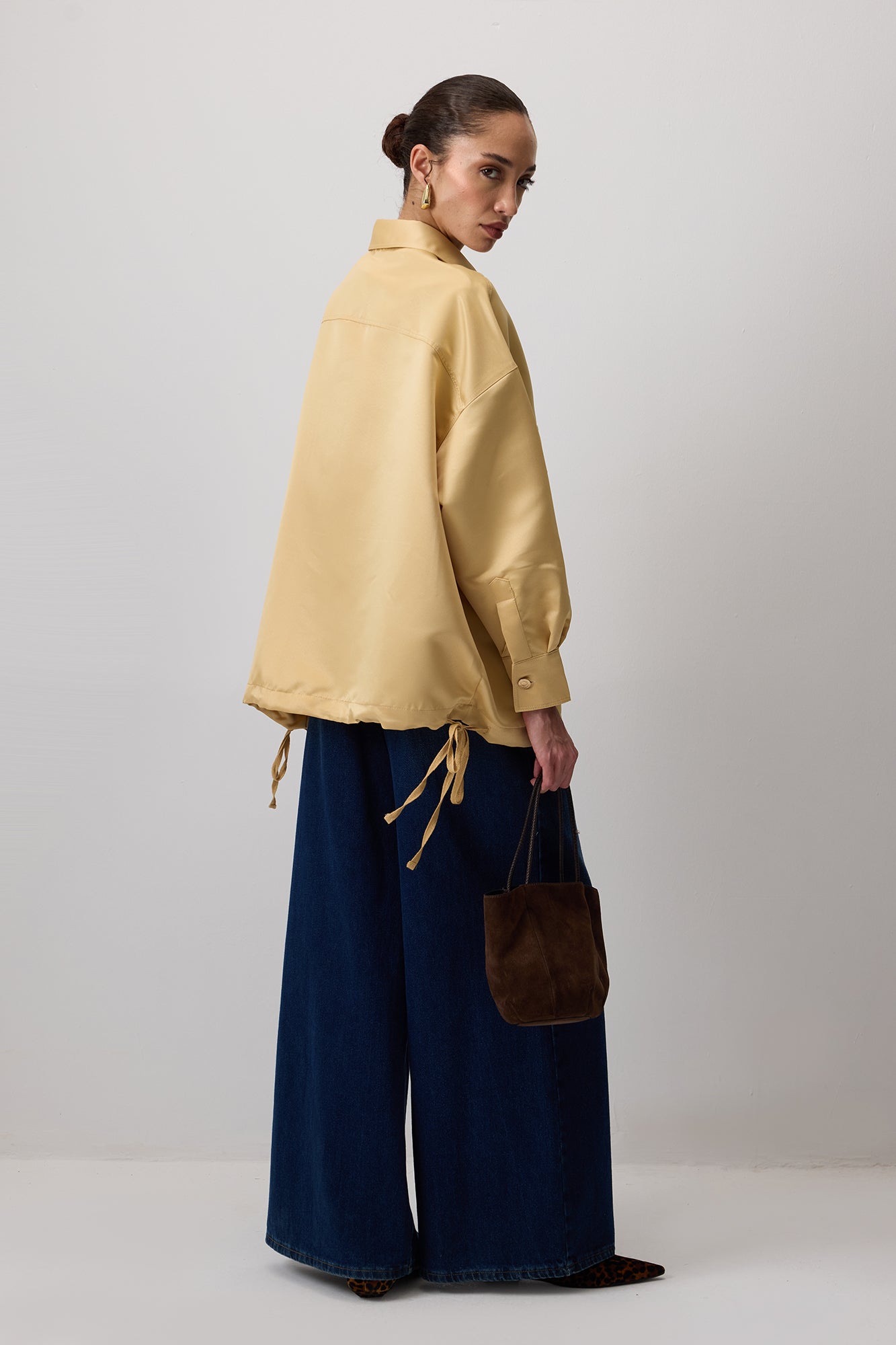 BÜZGÜLÜ SATEN OVERSIZE CEKET