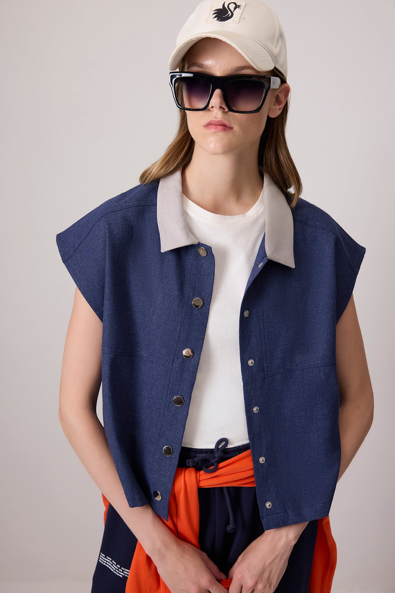 OVERSIZE KETEN YELEK