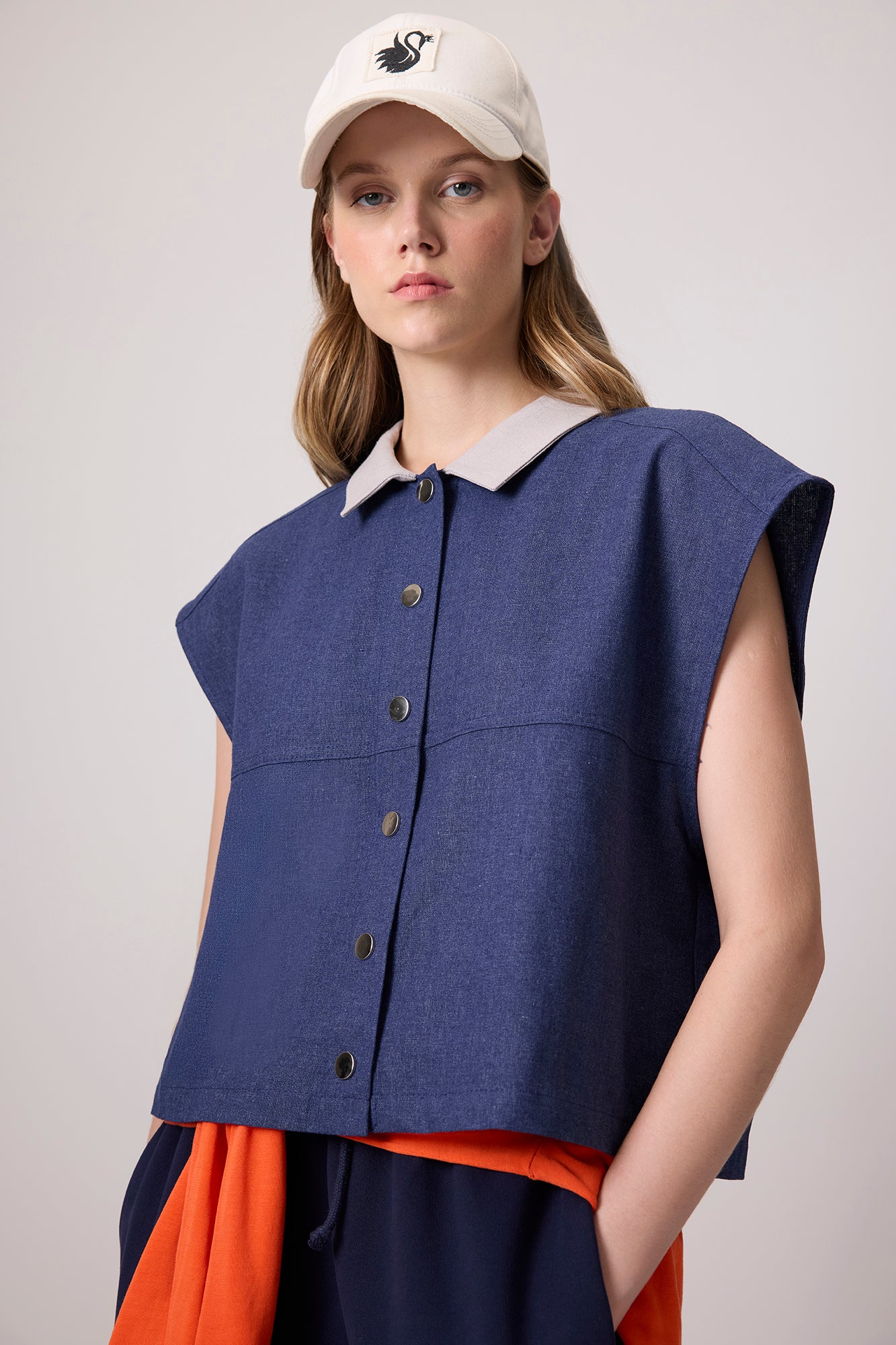 OVERSIZE KETEN YELEK