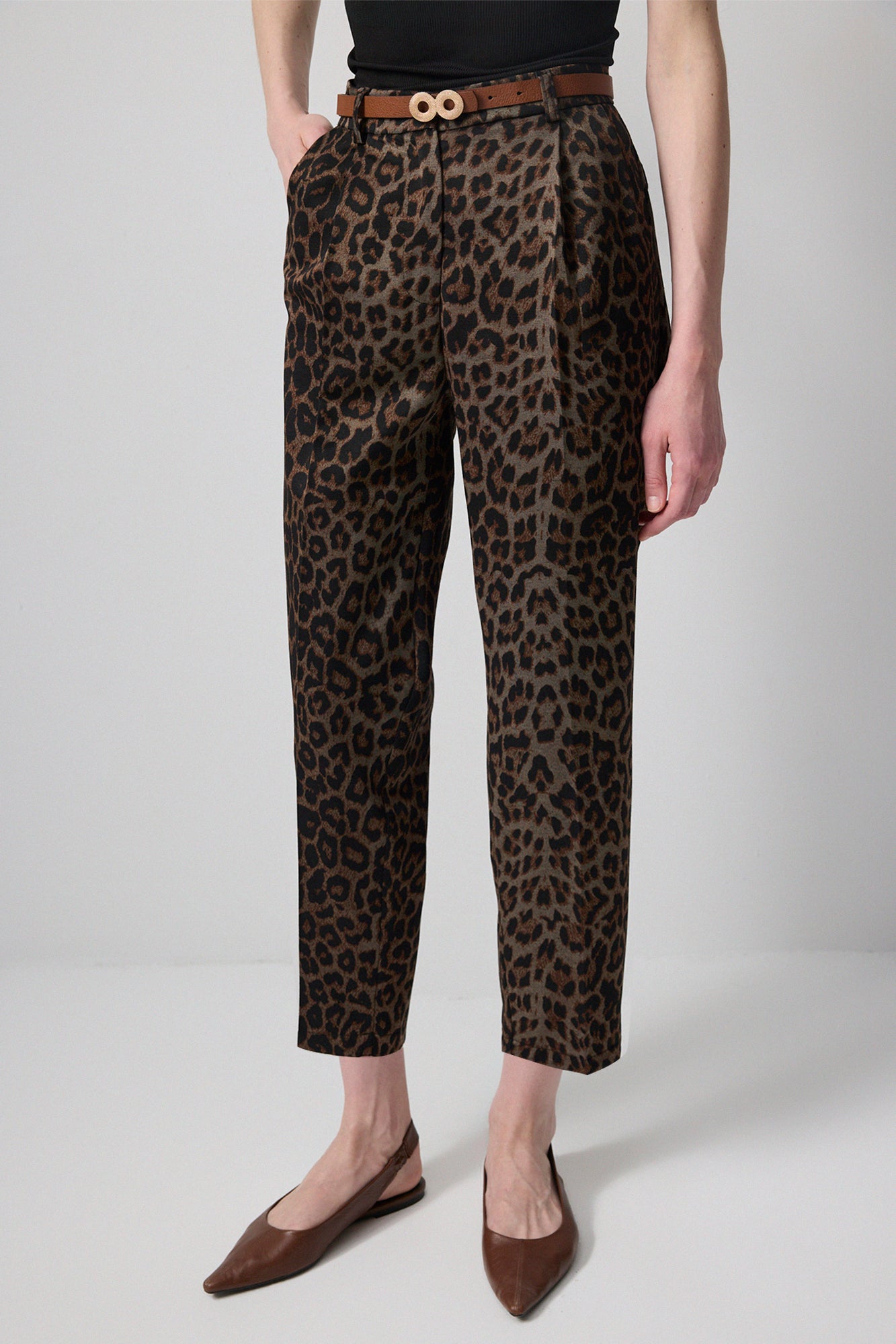 LEOPAR DESENLİ HAVUÇ PANTOLON