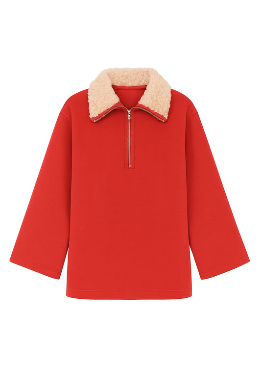 YAKASI KÜRKLÜ SWEATSHIRT