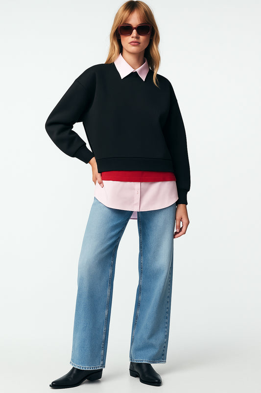 GÖMLEK YAKA SCUBA SWEATSHIRT