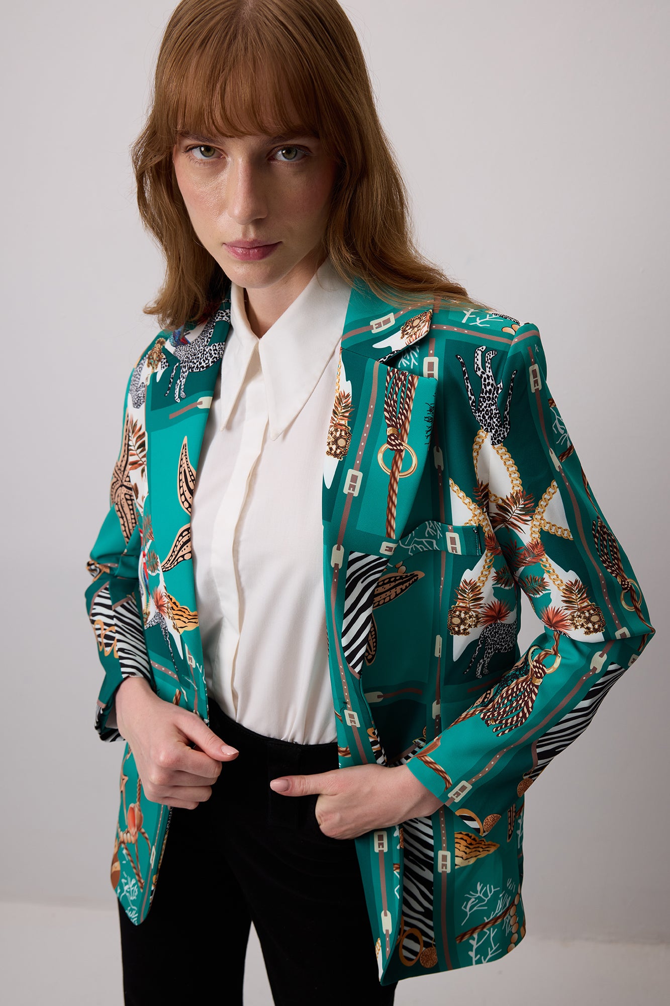 DESENLİ BLAZER CEKET