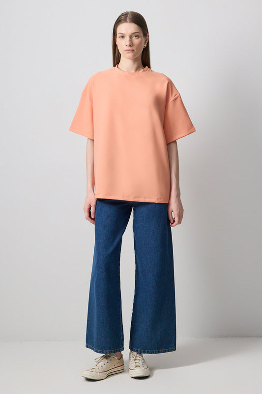 KISA KOLLU KREP T-SHIRT