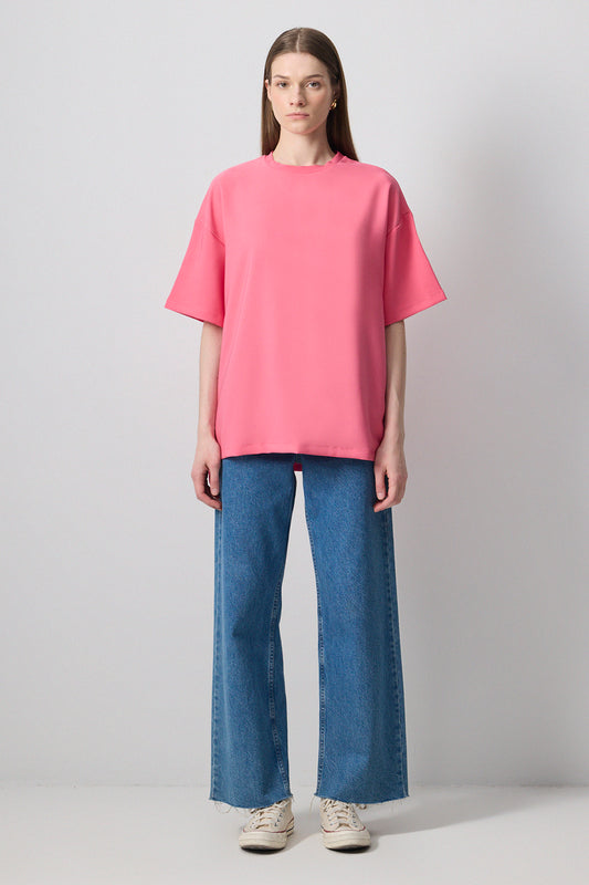 KISA KOLLU KREP T-SHIRT