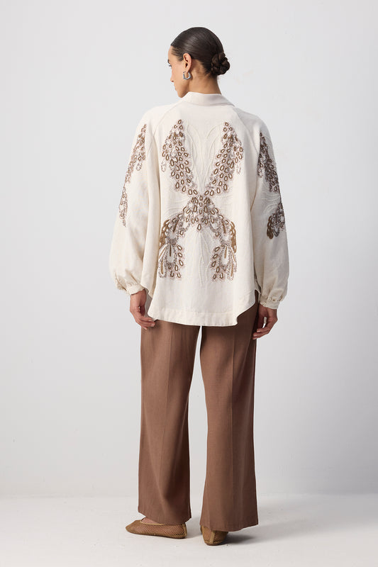 PUL İŞLEMELİ OVERSIZE KİMONO