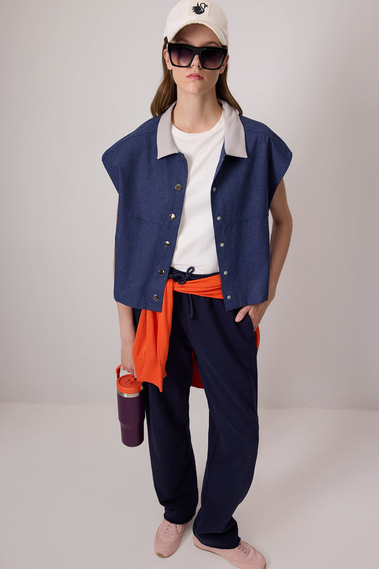 OVERSIZE KETEN YELEK